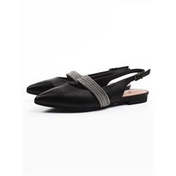 08-B35F-130A BLACK Босоножки женские (натуральная кожа)