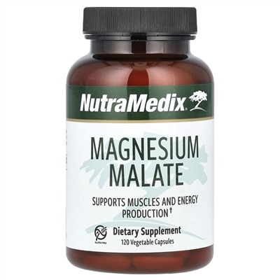 NutraMedix, Малат магния, 200 мг, 120 растительных капсул (100 мг на капсулу)