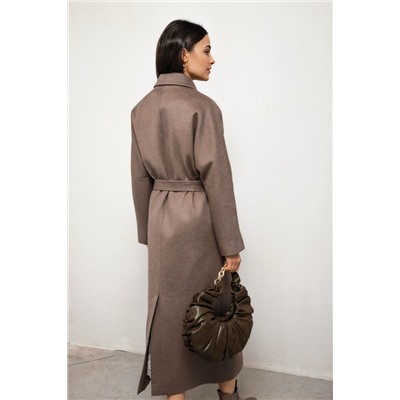ШЕРСТЯНОЕ ПАЛЬТО В СТИЛЕ MAX MARA, КАКАО. АРТ. 1008