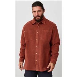 Рубашка вельвет F221-0470 terracotta