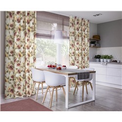 Шторы "Erin gene", розовый цветок (rosa), 180*250 см (df-200504-gr)