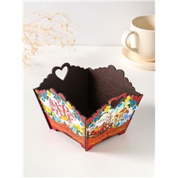 Конфетница квадратная или подставка под кулич «ХВ»,10×13×13.5 см