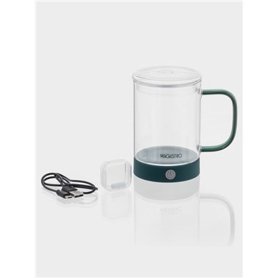 Кружка - мешалка Magistro «Слот», 400 мл, 11.5×8×12.2 см, стекло, прозрачная