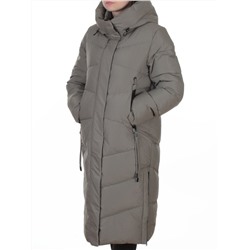A73 GRAY/GREEN Пальто зимнее женское (200 гр. холлофайбер)
