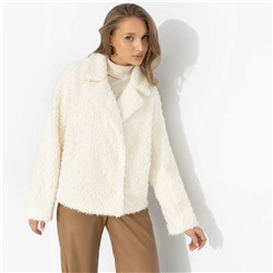 Полупальто на подкладе, Слишком заметна (белый шоколад, oversize, 50-56, нью)