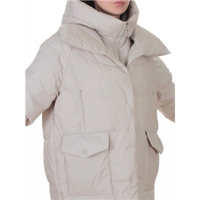 Z24-830 LT. BEIGE Куртка зимняя женская оверсайз (200 гр. тинсулейт)