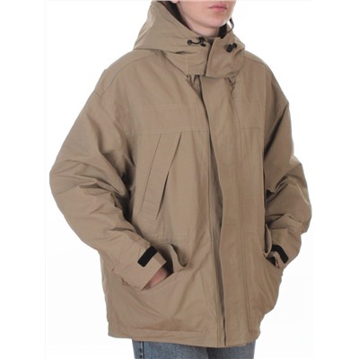 3090 DK. BEIGE Куртка демисезонная женская (100 гр. холлофайбер)