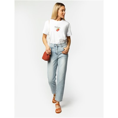 Прямые джинсы из эластичного денима