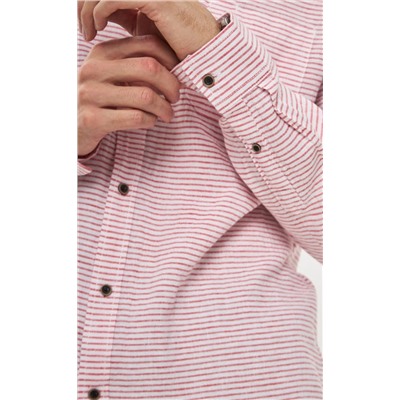 Рубашка д/р лен P411-0489 red