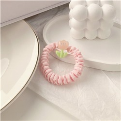 Резинка для волос текстильная с Тюльпаном