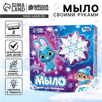 Мыло своими руками на новый год «Зимняя ночь», 2 формы, набор для творчества