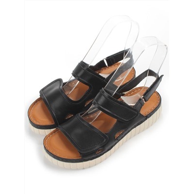08-PED175-2 BLACK Босоножки женские (натуральная кожа)