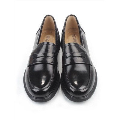 03-PDEB105-3 BLACK Лоферы женские (натуральная кожа)