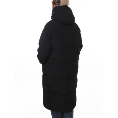 8812 BLACK Пальто пуховое женское (пух)