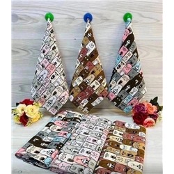 Вафельные кухонные полотенца, кошка 12шт