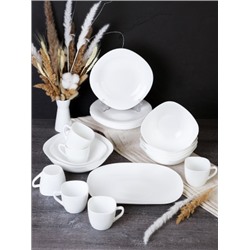 Столовый набор 20 предметов квадратный с кружками БИГ / SQ-14/8575912 (WHITE)