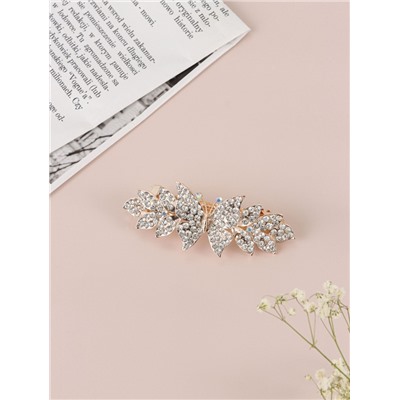 Заколка - автомат для волос QF «Айрис», бабочка, 9 см, золото