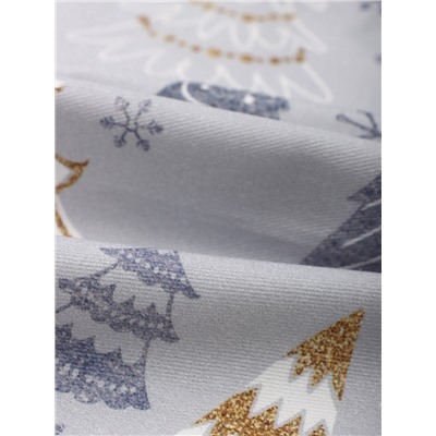 Набор салфеток сервировочных «Этель» Let it snow, 40×40 см - 2 шт., с декоративными кольцами, серые