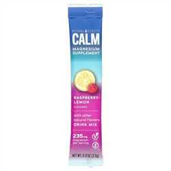 Natural Vitality, Calm, смесь для приготовления напитка с магнием, малина и лимон, 30 пакетиков по 3,3 г (0,12 унции)