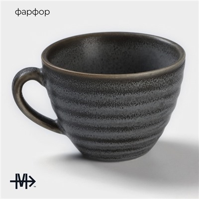 Чашка Magistro Urban, 200 мл, фарфор, серая