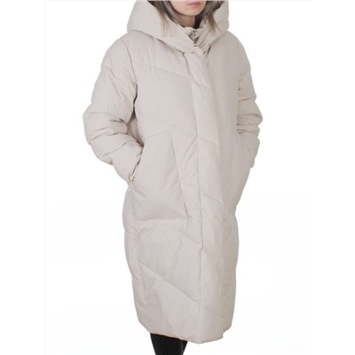 8836 LT. BEIGE Пальто зимнее женское (150 гр. холлофайбер)