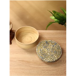 Банка для сыпучих продуктов, 16×16×6.5 см, бамбук