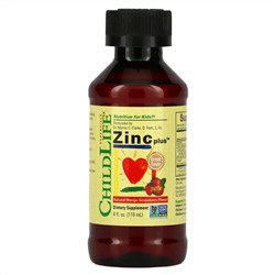 ChildLife Essentials, Essentials, Zinc Plus, цинк, натуральный вкус манго и клубники, 118 мл (4 жидк. унции)