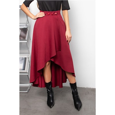 Юбка бордовая на запах Эмбер №1