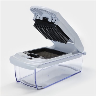 Овощерезка универсальная Magistro Vegan pro, 7 насадок, овощечистка, контейнер, чёрно-белая