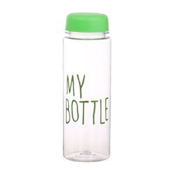 Бутылка для воды My bottle, 500 мл, 19.5×6 см, чехол в комплекте, салатовая