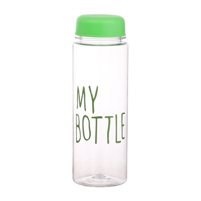 Бутылка для воды My bottle, 500 мл, 19.5×6 см, чехол в комплекте, салатовая