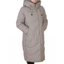 8806 GRAY/BEIGE Пальто зимнее женское (150 гр. холлофайбер)