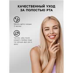 Сверхмягкая зубная щётка, 10000 щетинок, ребристая, белая