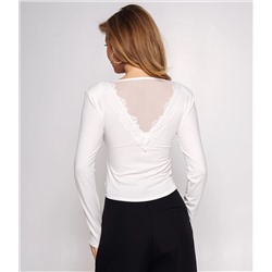 Лонгслив #КТ0140, белый