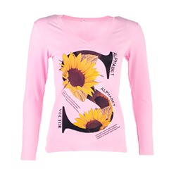 Футболка женская с длинным рукавом 249588 размер L, XL, XXL