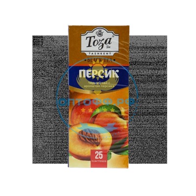 Чай Тоза черный с ароматом персика 25 пакетиков (кор*24)