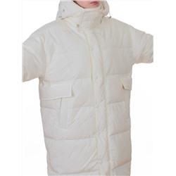 8812 WHITE Пальто пуховое женское (пух)
