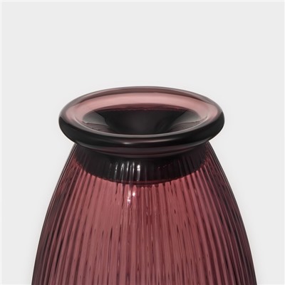 Кувшин для воды Magistro «Грани», 1 л, 13×18.5 см, стекло, розовый