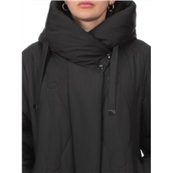 1119 BLACK Пальто зимнее облегченное женское (холлофайбер 150 гр.)
