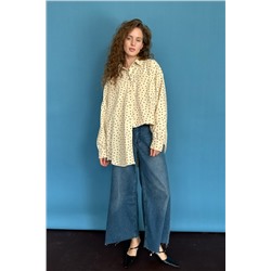 Рубашка женская  HUG077/10/Бежевый, черный