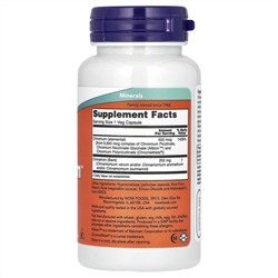 NOW Foods, Tri-Chromium, 500 мкг, 90 вегетарианских капсул
