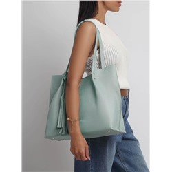 Женская кожаная сумка Richet 2055LN 897 Бирюзовый
