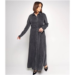 Джинсовое платье #КТ8070, тёмно-серый