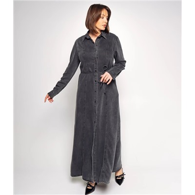 Джинсовое платье #КТ8070, тёмно-серый