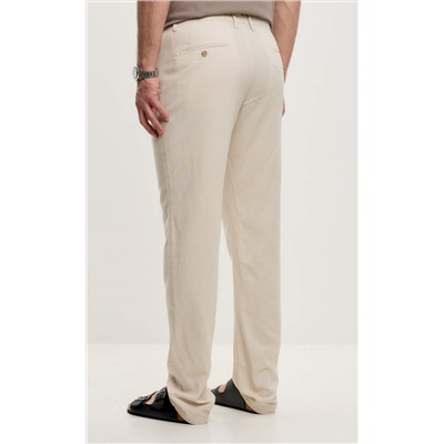 Брюки лен F211-0854 l.beige