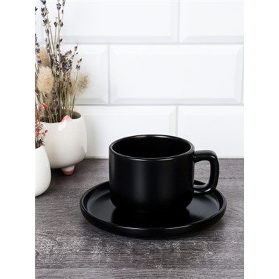 Чайная пара 300 мл black / 3404B 2pcs/3500 /уп6/36/