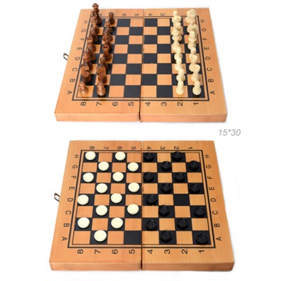 Игра настольная 3 в 1: нарды, шахматы, шашки / 341-161 /уп 48/