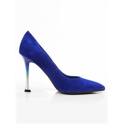 06-A65A-585M BLUE Туфли женские (натуральная замша)