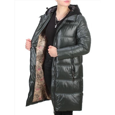 2193 DARK GREEN Куртка зимняя женская AIKESDFRS (200 гр. холлофайбера)
