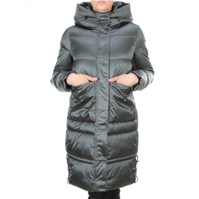 9106 AQUAMARINE Пальто зимнее женское  FLOWEROVE (200 гр. холлофайбера)